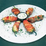 Bacon Wrapped Crab Poppers
