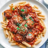 Penne with Meatballs Lunch