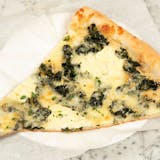 Bianca Pizza Slice with Spinach