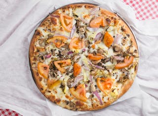 Veggie Alfredo Pizza