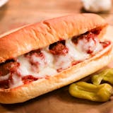 Meatball Sandwich with Cheese Lunch