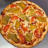 Eggplant & Tomatoes Pizza
