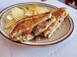 Grilled Basil Pesto Turkey Sandwich