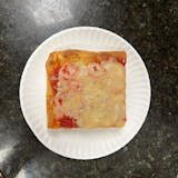 Plain Sicilian Cheese Pizza Slice