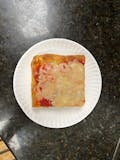 Plain Sicilian Cheese Pizza Slice