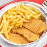 25. Three Pieces Chicken Tenders with Fries & Soda Special