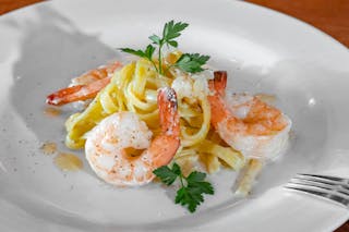 Fettuccine Alfredo with Shrimp