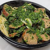 Spaghetti with Spinach Chopped  & Sausage