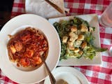 Shrimp over Pasta