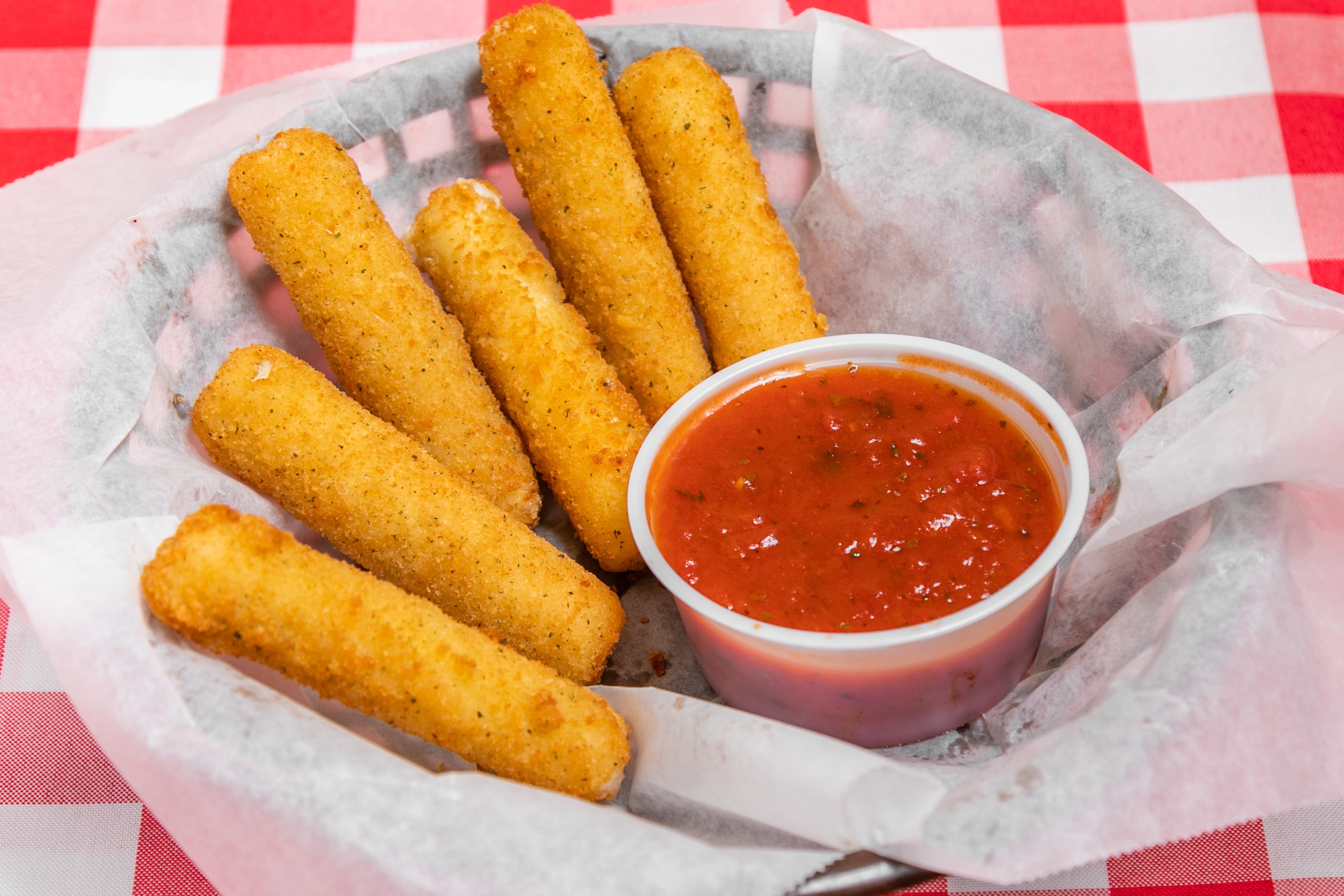 Basket of Fried Mozzarella Sticks