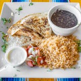 Kid's Quesadilla with Rice & Beans