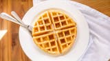 Belgian Waffles with 2 Eggs and Choice of Meat, plus Your Choice of Side