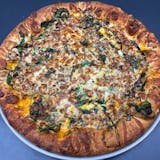 Breakfast Spinach & Mushroom Pizza