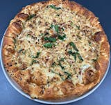 Vegan Garlic Chick'n Pizza