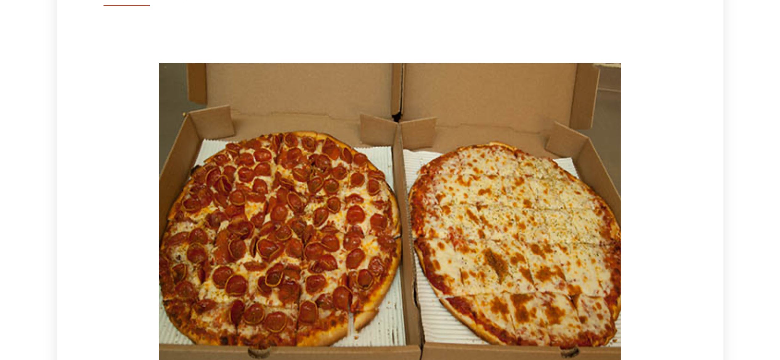Two Large One Topping Pizzas Special