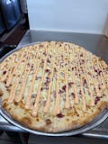 Large corn beef pizza
