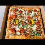 Sicilian Meat Lover's Marinara Deluxe Pizza