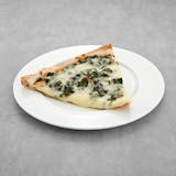 White Spinach Pizza Slice