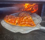 Heart-shaped pizza