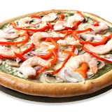 Pesto Pizza with Shrimp