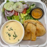 Soup & Salad with Garlic Bread & Can Soda Lunch Special