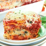 Lasagna with Garlic Bread Lunch