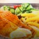 Fried Salmone with Fries or Salad