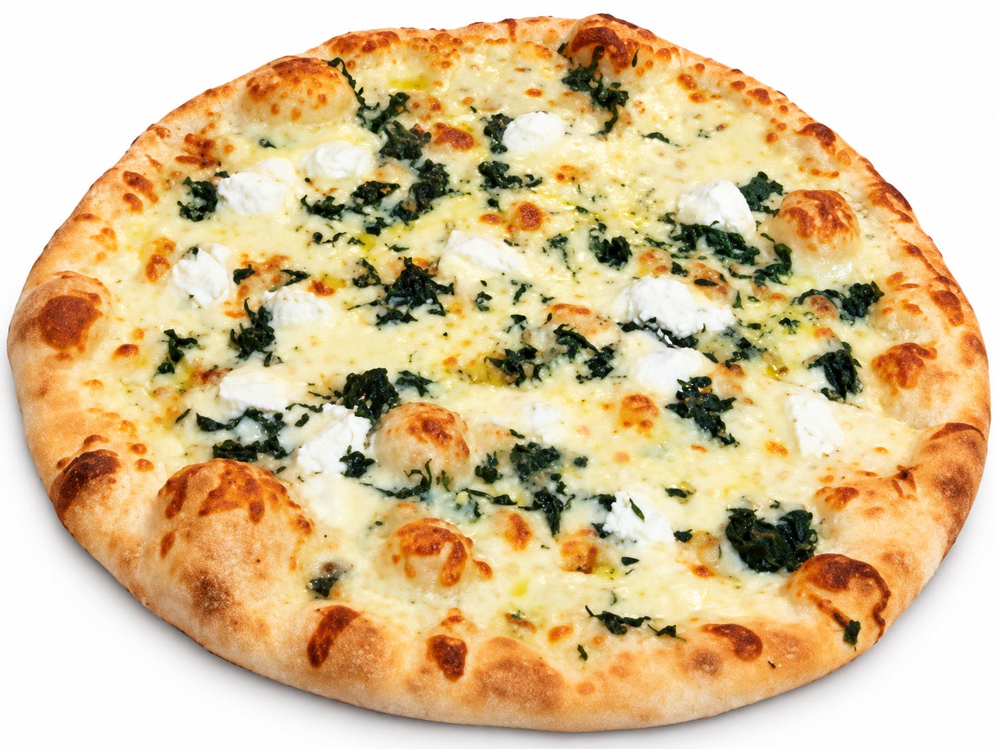 White Spinach Pizza with Ricotta