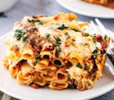 Baked Penne with Meat Sauce & Cheese