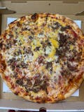 Cheddar Bacon Cheeseburger Pizza