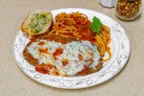 Eggplant Parmigiana with Pasta Lunch Special