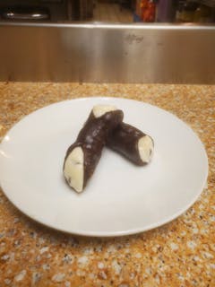 Mini chocolate covered cannoli