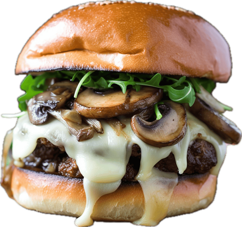Fella'z # 9 /Mushroom Swiss Burger