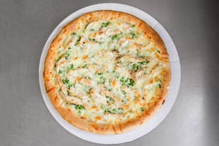 Chicken Broccoli Alfredo Pizza