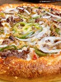 Cheesesteak Pizza (Mushrooms, Onions, Peppers)