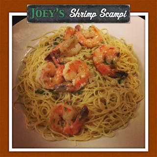 Shrimp Scampi Over Pasta
