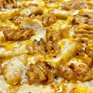 Chicken & Waffle Fry Pizza