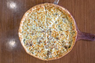 Milano's Spinach Alfredo Pizza