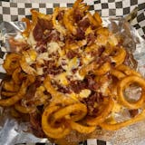 Curly Fries with Cheese & Bacon