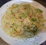 Fettuccine Alfredo with Shrimp & Broccoli Special
