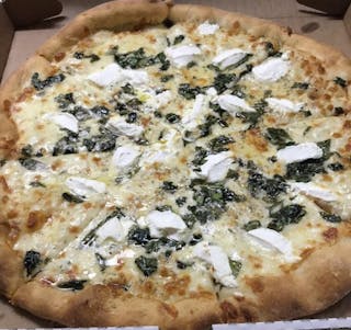 White Spinach Pizza