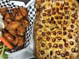 1/4 Sheet Pizza & 10 Wings Combo Special