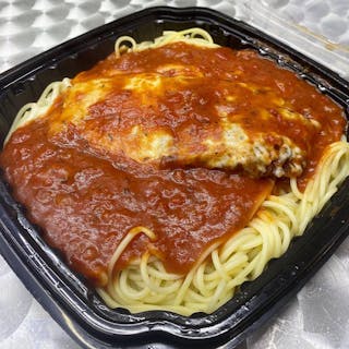 Chicken Parmigiana with Spaghetti