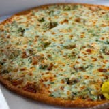 Gluten-Free Spinach Alfredo Pizza