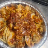 Spaghetti with Clams In Red Sauce Lunch
