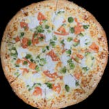 White Broccoli Tomato Pizza