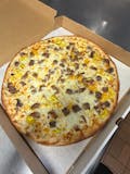 Steak with Four Cheese Pizza