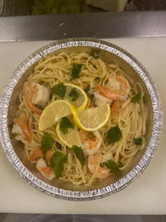 Shrimp Scampi over Pasta