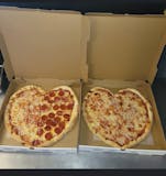 Heart shaped pizza
