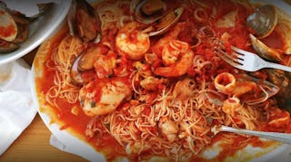 Mussels Over Pasta